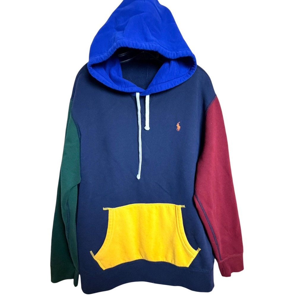 Polo Ralph Lauren Colorblock Fleece Hoodie Multicolor Mens XXL
